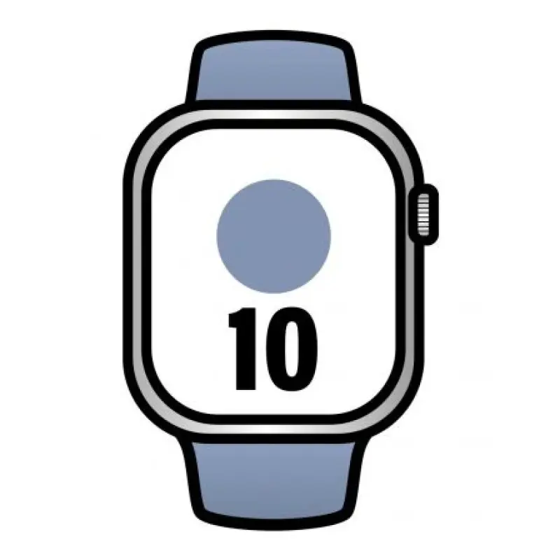 Apple Watch Series 10/ GPS/ 42mm/ Caja de Aluminio / Correa Deportiva Azul Denim M/L Apple Watch Series 10/ GPS/ 42mm/ Caja de Aluminio / Correa Deportiva Azul Denim M/L