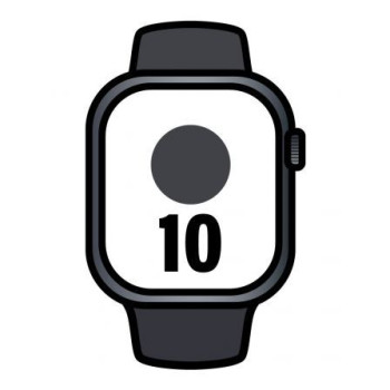 Apple Watch Series 10/ GPS/ 46mm/ Caja de Aluminio Negro Azabache / Correa Deportiva Negra S/M Apple Watch Series 10/ GPS/ 46mm/ Caja de Aluminio Negro Azabache / Correa Deportiva Negra S/M