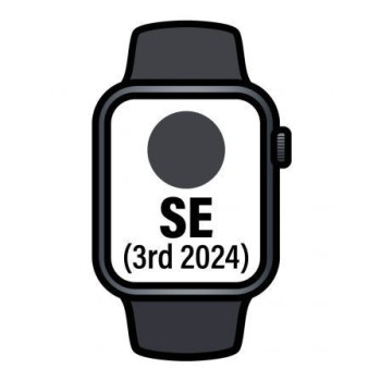 Apple Watch SE 3rd V2/ GPS/ Cellular/ 44mm/ Caja de Aluminio Medianoche/ Correa Deportiva Medianoche M/L Apple Watch SE 3rd V2/ GPS/ Cellular/ 44mm/ Caja de Aluminio Medianoche/ Correa Deportiva Medianoche M/L
