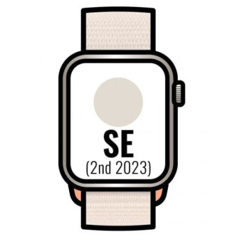 Apple Watch SE 2 Gen 2023/ GPS/ 44mm/ Caja de Aluminio Blanco Estrella/ Correa Deportiva Loop Blanco Estrella Apple Watch SE 2 Gen 2023/ GPS/ 44mm/ Caja de Aluminio Blanco Estrella/ Correa Deportiva Loop Blanco Estrella