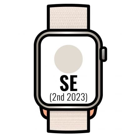 Apple Watch SE 2 Gen 2023/ GPS/ 44mm/ Caja de Aluminio Blanco Estrella/ Correa Deportiva Loop Blanco Estrella Apple Watch SE 2 Gen 2023/ GPS/ 44mm/ Caja de Aluminio Blanco Estrella/ Correa Deportiva Loop Blanco Estrella