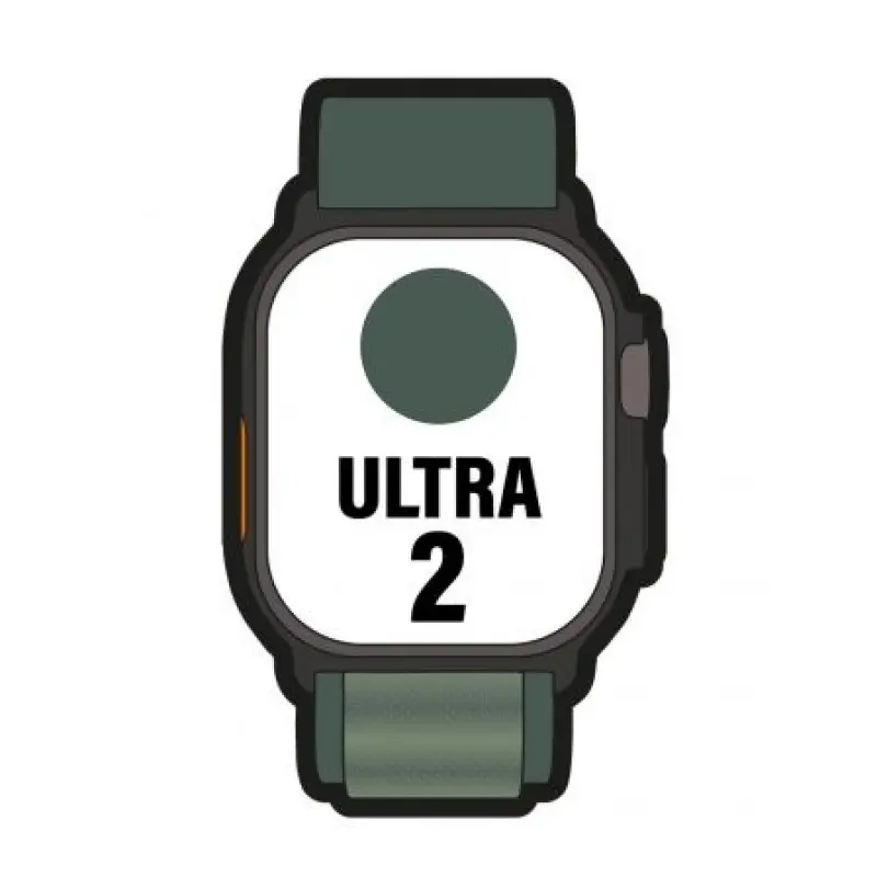 Apple Watch Ultra 2/ GPS/ Cellular/ 49mm/ Caja de Titanio Negro / Correa Loop Alpine Verde Oscuro Mediana Apple Watch Ultra 2/ GPS/ Cellular/ 49mm/ Caja de Titanio Negro / Correa Loop Alpine Verde Oscuro Mediana