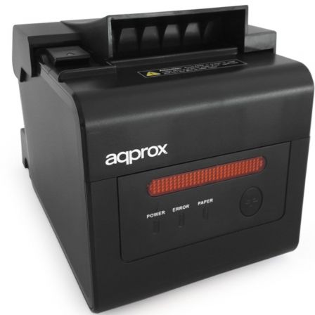 Impresora de Tickets Approx appPOS80ALARM/ Térmica/ Ancho papel 58 y 80mm/ USB-RS232-LAN-RJ11/ Negra Impresora de Tickets Approx appPOS80ALARM/ Térmica/ Ancho papel 58 y 80mm/ USB-RS232-LAN-RJ11/ Negra