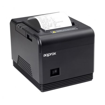 Impresora de Tickets Approx appPOS80AM3/ Térmica/ Ancho papel 80mm/ USB-RS232-Ethernet/ Negra Impresora de Tickets Approx appPOS80AM3/ Térmica/ Ancho papel 80mm/ USB-RS232-Ethernet/ Negra