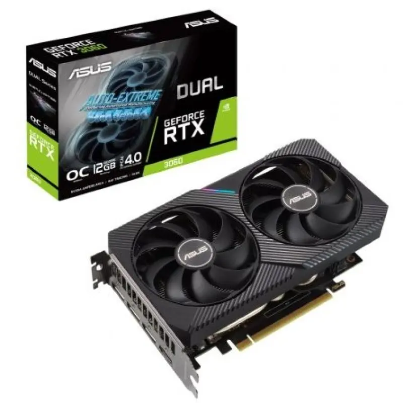 Tarjeta Gráfica Asus Dual GeForce RTX 3060 V2 OC Edition/ 12GB GDDR6 Tarjeta Gráfica Asus Dual GeForce RTX 3060 V2 OC Edition/ 12GB GDDR6