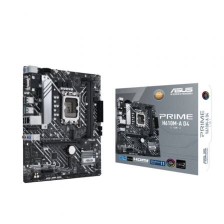 Placa Base Asus Prime H610M-A D4-CSM/ Socket 1700/ Micro ATX Placa Base Asus Prime H610M-A D4-CSM/ Socket 1700/ Micro ATX