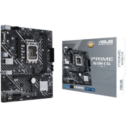 Placa Base Asus Prime H610M-E D4-CSM/ Socket 1700/ Micro ATX Placa Base Asus Prime H610M-E D4-CSM/ Socket 1700/ Micro ATX