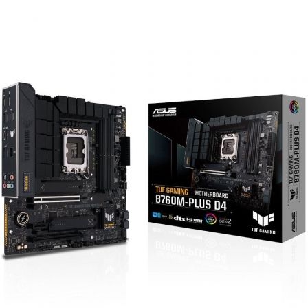 Placa Base Asus TUF GAMING B760M-PLUS D4/ Socket 1700/ Micro ATX Placa Base Asus TUF GAMING B760M-PLUS D4/ Socket 1700/ Micro ATX