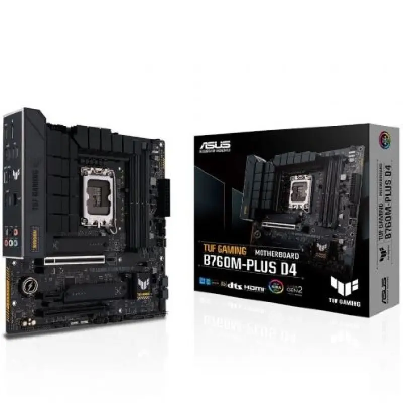 Placa Base Asus TUF GAMING B760M-PLUS D4/ Socket 1700/ Micro ATX Placa Base Asus TUF GAMING B760M-PLUS D4/ Socket 1700/ Micro ATX