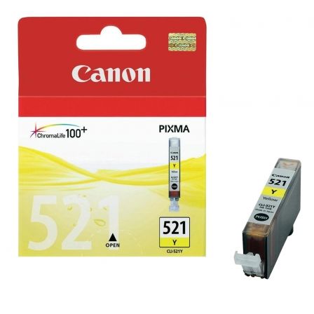 Cartucho de Tinta Original Canon CLI-521Y/ Amarillo Cartucho de Tinta Original Canon CLI-521Y/ Amarillo