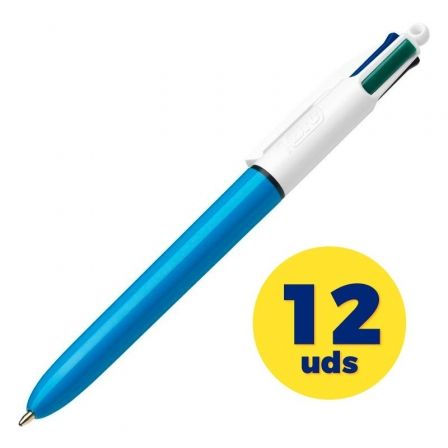Caja de Bolígrafos de Tinta de Aceite Retráctil Bic Medium Original 889969/ 12 unidades/ 4 Colores de Tinta/ Cuerpo Color Azul Caja de Bolígrafos de Tinta de Aceite Retráctil Bic Medium Original 889969/ 12 unidades/ 4 Colores de Tinta/ Cuerpo Color Azul