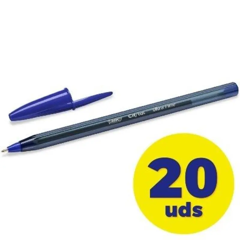 Caja de Bolígrafos de Tinta de Aceite Bic Cristal Exact Ultrafine 992605/ 20 unidades/ Azules Caja de Bolígrafos de Tinta de Aceite Bic Cristal Exact Ultrafine 992605/ 20 unidades/ Azules