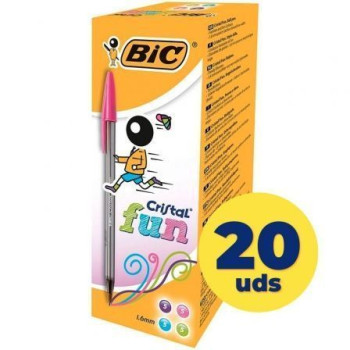 Caja de Bolígrafos de Tinta de Aceite Bic Cristal Fun 895793/ 20 unidades/ Colores Surtidos Caja de Bolígrafos de Tinta de Aceite Bic Cristal Fun 895793/ 20 unidades/ Colores Surtidos