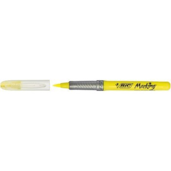 Caja de Marcadores Fluorescentes Bic Brite Liner Grip/ 12 unidades/ Amarillos Caja de Marcadores Fluorescentes Bic Brite Liner Grip/ 12 unidades/ Amarillos