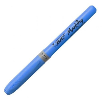 Caja de Marcadores Fluorescentes Bic Marking Highlighter Grip/ 12 unidades/ Azules Caja de Marcadores Fluorescentes Bic Marking Highlighter Grip/ 12 unidades/ Azules