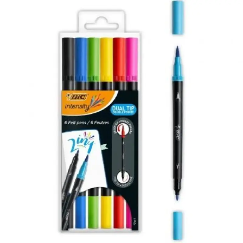 Rotuladores Punta Fina Bic Intensity Dual Tip 989694/ Colores Surtidos Rotuladores Punta Fina Bic Intensity Dual Tip 989694/ Colores Surtidos