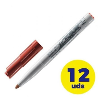 Caja de Rotuladores para Pizarra Bic Velleda 9581691/ 2mm/ 12 unidades/ Rojos Caja de Rotuladores para Pizarra Bic Velleda 9581691/ 2mm/ 12 unidades/ Rojos