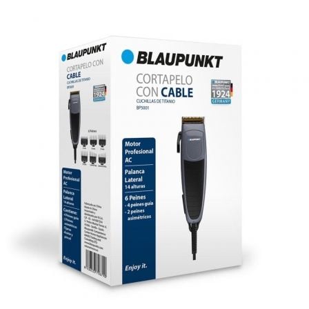 Cortapelos Blaupunkt BP5001/ con Cable/ 9 Accesorios Cortapelos Blaupunkt BP5001/ con Cable/ 9 Accesorios