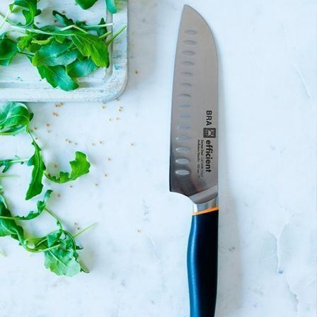 Cuchillo Santoku Bra Efficient A198003/ Hoja 130mm/ Acero inoxidable Cuchillo Santoku Bra Efficient A198003/ Hoja 130mm/ Acero inoxidable