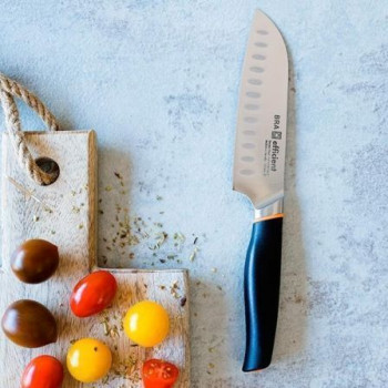 Cuchillo Santoku Bra Efficient A198004/ Hoja 180mm/ Acero inoxidable Cuchillo Santoku Bra Efficient A198004/ Hoja 180mm/ Acero inoxidable