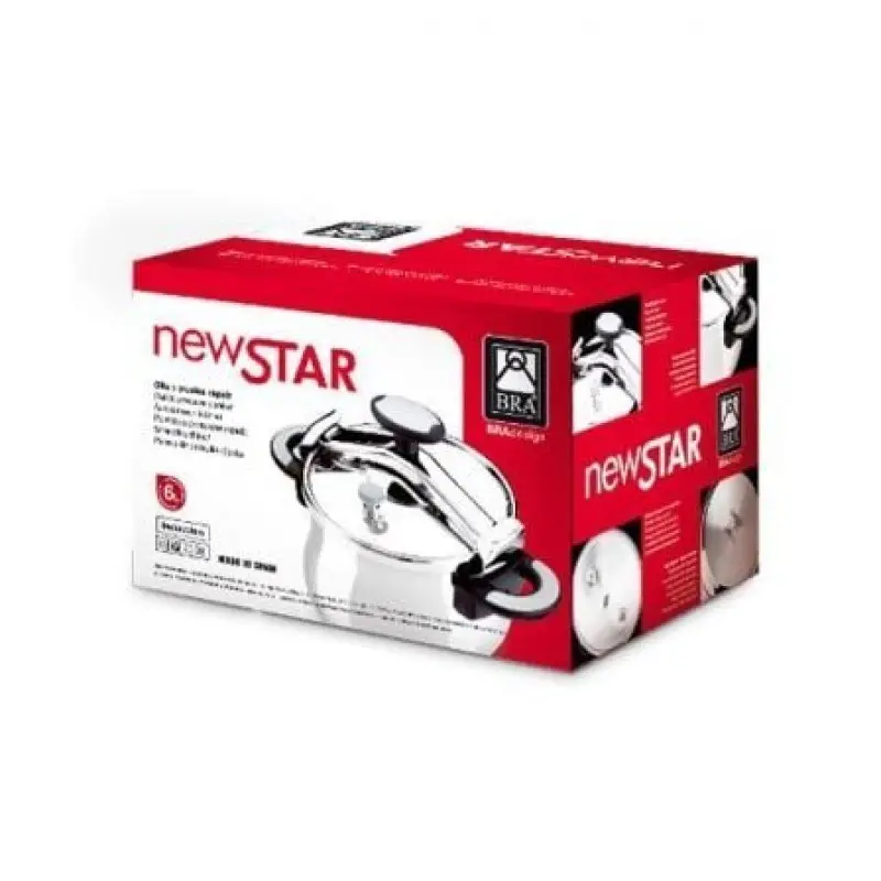 Olla a Presión Bra New Star A185501/ Ø22cm/ 4.5L/ Acero Inoxidable/ Apta para Inducción Olla a Presión Bra New Star A185501/ Ø22cm/ 4.5L/ Acero Inoxidable/ Apta para Inducción