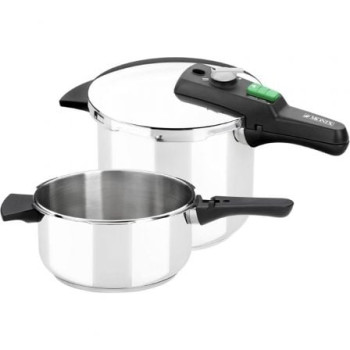Olla a Presión Rápida Monix Quick M560005/ Ø22cm/ 4+6L/ Acero Inoxidable Olla a Presión Rápida Monix Quick M560005/ Ø22cm/ 4+6L/ Acero Inoxidable