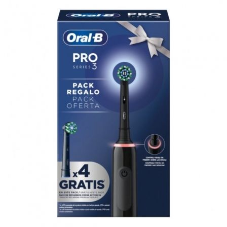 Cepillo Dental Braun Oral-B Series Pro 3 3000/ Incluye 4 Recambios/ Negro Cepillo Dental Braun Oral-B Series Pro 3 3000/ Incluye 4 Recambios/ Negro