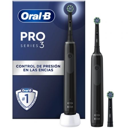 Cepillo Dental Braun Oral-B Series Pro 3 3000/ Incluye 4 Recambios/ Negro Cepillo Dental Braun Oral-B Series Pro 3 3000/ Incluye 4 Recambios/ Negro