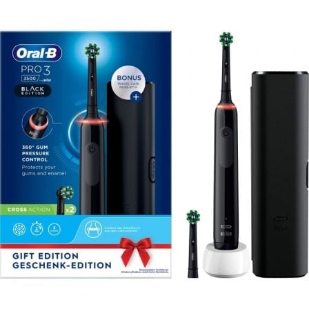 Cepillo Dental Braun Oral-B Vitality Pro 3 3500/ Incluye 2 Recambios/ Negro Cepillo Dental Braun Oral-B Vitality Pro 3 3500/ Incluye 2 Recambios/ Negro