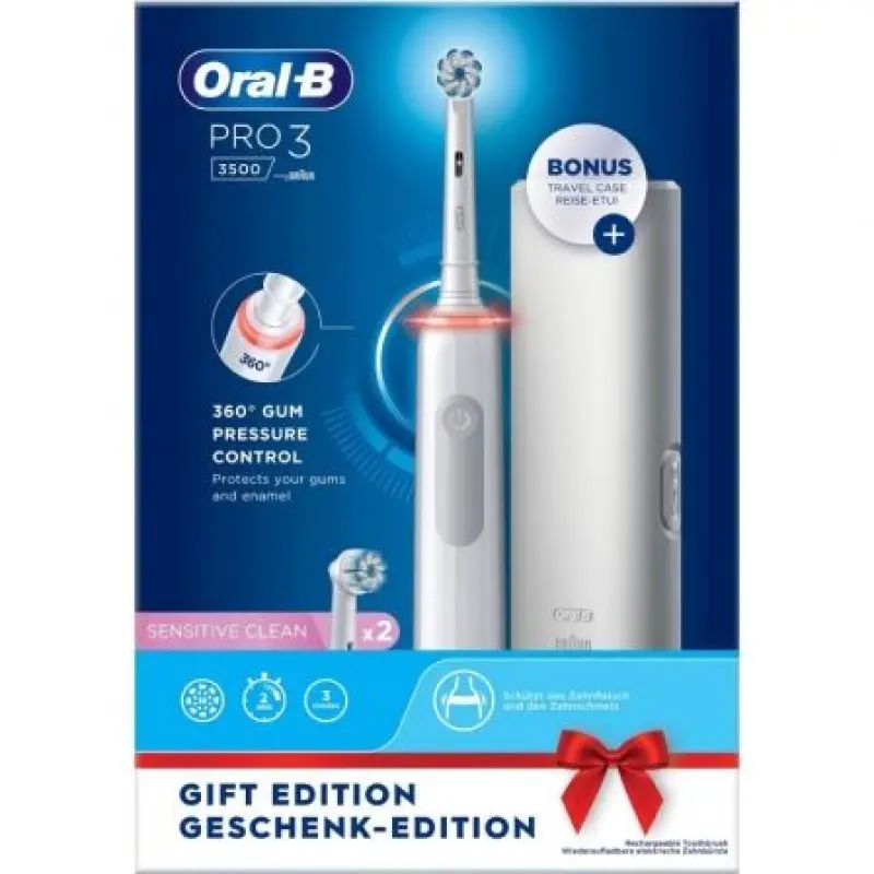 Cepillo Dental Braun Oral-B Vitality Pro 3 3500/ Incluye 2 Recambios/ Blanco Cepillo Dental Braun Oral-B Vitality Pro 3 3500/ Incluye 2 Recambios/ Blanco