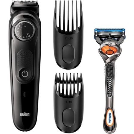 Cortabarbas Braun Beardtrimmer Series 3000 BT3242/ con Batería/ Incluye Gillette F5 ProGlide Cortabarbas Braun Beardtrimmer Series 3000 BT3242/ con Batería/ Incluye Gillette F5 ProGlide