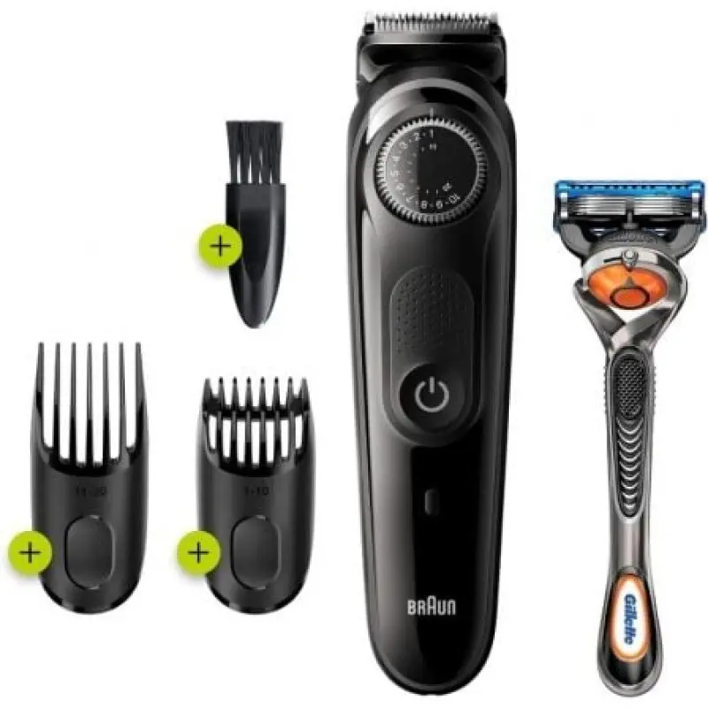 Cortabarbas Braun Beardtrimmer Series 3000 BT3242/ con Batería/ Incluye Gillette F5 ProGlide Cortabarbas Braun Beardtrimmer Series 3000 BT3242/ con Batería/ Incluye Gillette F5 ProGlide