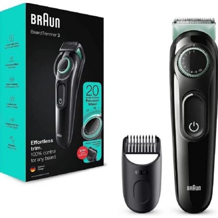 Cortabarbas Braun Beardtrimmer Series 3000 BT3323/ con Batería/ 1 Accesorio Cortabarbas Braun Beardtrimmer Series 3000 BT3323/ con Batería/ 1 Accesorio