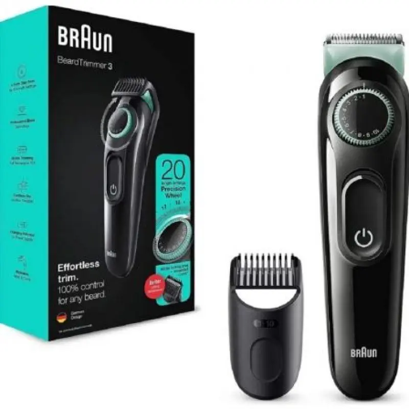 Cortabarbas Braun Beardtrimmer Series 3000 BT3323/ con Batería/ 1 Accesorio Cortabarbas Braun Beardtrimmer Series 3000 BT3323/ con Batería/ 1 Accesorio