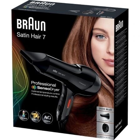 Secador Braun BRHD785E/ 2000W/ Iónico/ Negro Secador Braun BRHD785E/ 2000W/ Iónico/ Negro
