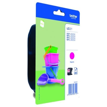 Cartucho de Tinta Original Brother LC-221MBP/ Magenta Cartucho de Tinta Original Brother LC-221MBP/ Magenta