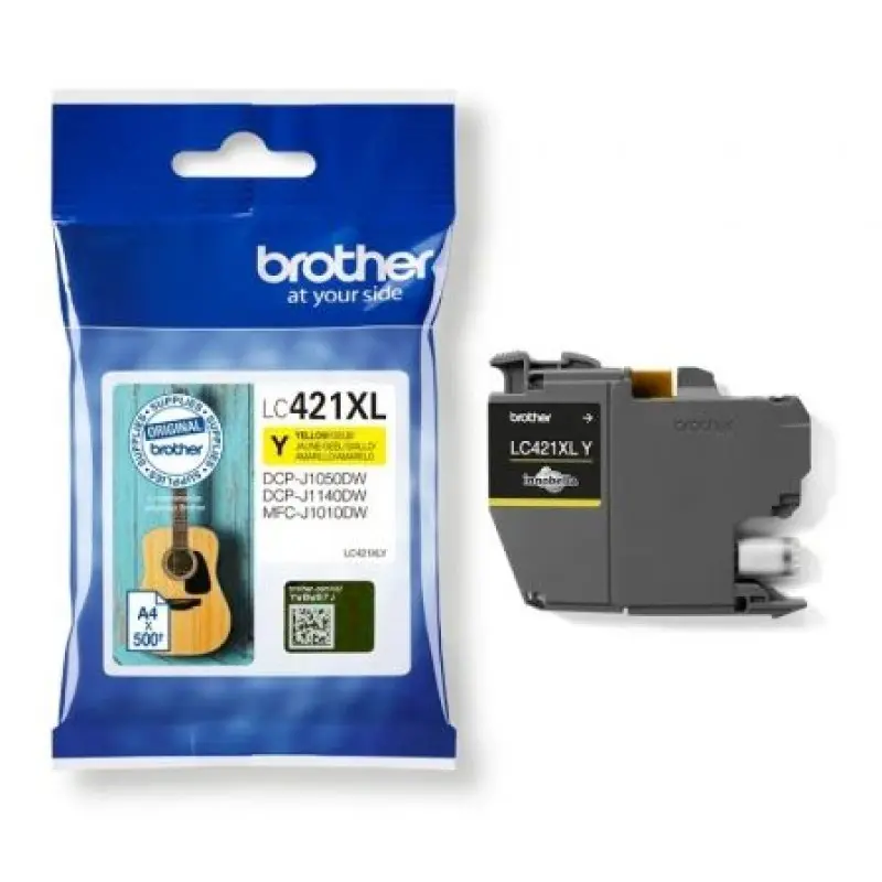 Cartucho de Tinta Original Brother LC421XL Alta Capacidad/ Amarillo Cartucho de Tinta Original Brother LC421XL Alta Capacidad/ Amarillo