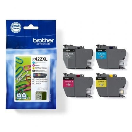 Cartucho de Tinta Original Brother LC-422XL Alta Capacidad Multipack/ Cian/ Magenta/ Amarillo/ Negro Cartucho de Tinta Original Brother LC-422XL Alta Capacidad Multipack/ Cian/ Magenta/ Amarillo/ Negro