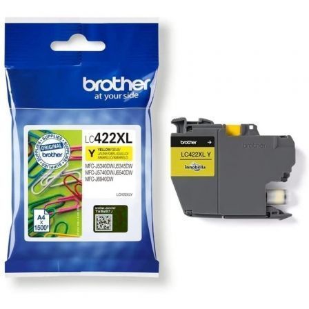 Cartucho de Tinta Original Brother LC-422 XL Alta Capacidad/ Amarillo Cartucho de Tinta Original Brother LC-422 XL Alta Capacidad/ Amarillo