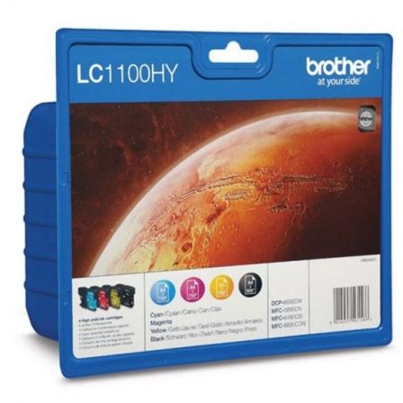 Cartucho de Tinta Original Brother LC-1100XL Alta Capacidad Multipack/ Cian/ Magenta/ Amarillo/ Negro Cartucho de Tinta Original Brother LC-1100XL Alta Capacidad Multipack/ Cian/ Magenta/ Amarillo/ Negro