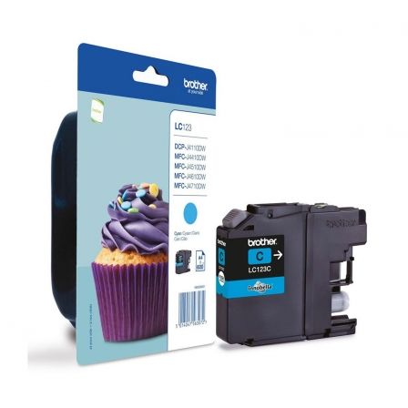 Cartucho de Tinta Original Brother LC-123C/ Cian Cartucho de Tinta Original Brother LC-123C/ Cian