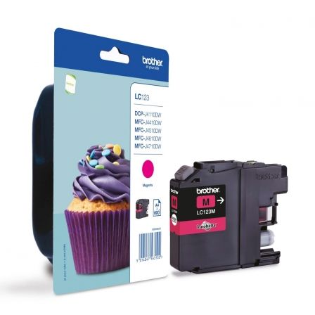 Cartucho de Tinta Original Brother LC-123M/ Magenta Cartucho de Tinta Original Brother LC-123M/ Magenta