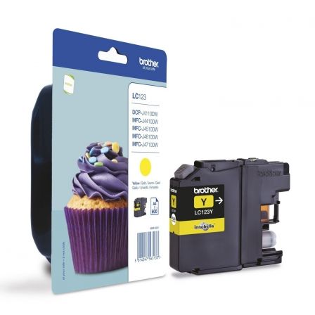 Cartucho de Tinta Original Brother LC-123Y/ Amarillo Cartucho de Tinta Original Brother LC-123Y/ Amarillo