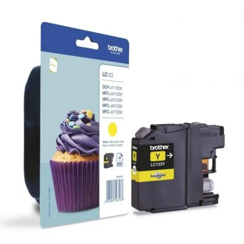 Cartucho de Tinta Original Brother LC-123Y/ Amarillo Cartucho de Tinta Original Brother LC-123Y/ Amarillo