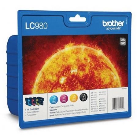 Cartucho de Tinta Original Brother LC-980 Multipack/ Cian/ Magenta/ Amarillo/ Negro Cartucho de Tinta Original Brother LC-980 Multipack/ Cian/ Magenta/ Amarillo/ Negro