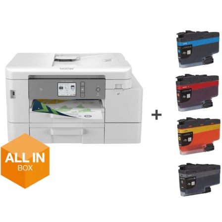 Multifunción Brother MFC-J4540DWXL WiFi/ Fax/ Dúplex/ Pack impresora + consumibles XL/ Blanca Multifunción Brother MFC-J4540DWXL WiFi/ Fax/ Dúplex/ Pack impresora + consumibles XL/ Blanca