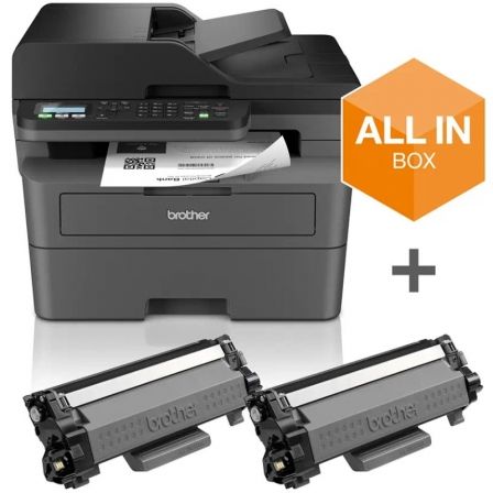 Multifunción Láser Monocromo Brother MFC-L2827DWXL WiFi/ Fax/ Dúplex/ Pack impresora + consumibles XL/ Negra Multifunción Láser Monocromo Brother MFC-L2827DWXL WiFi/ Fax/ Dúplex/ Pack impresora + consumibles XL/ Negra