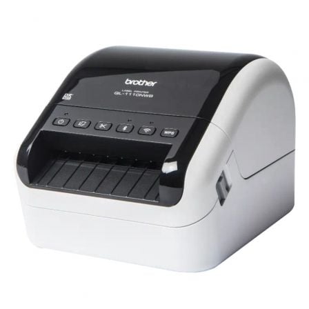 Impresora de Etiquetas Brother QL-1110NWBC/ Térmica/ Ancho etiqueta 103mm/ USB-WIFI-Bluetooth-Ethernet/ Blanca y Negra Impresora de Etiquetas Brother QL-1110NWBC/ Térmica/ Ancho etiqueta 103mm/ USB-WIFI-Bluetooth-Ethernet/ Blanca y Negra
