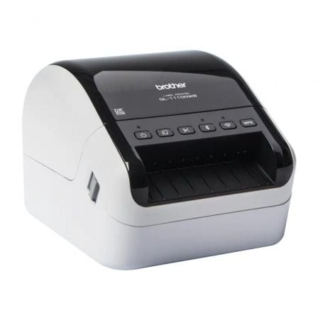 Impresora de Etiquetas Brother QL-1110NWBC/ Térmica/ Ancho etiqueta 103mm/ USB-WIFI-Bluetooth-Ethernet/ Blanca y Negra Impresora de Etiquetas Brother QL-1110NWBC/ Térmica/ Ancho etiqueta 103mm/ USB-WIFI-Bluetooth-Ethernet/ Blanca y Negra