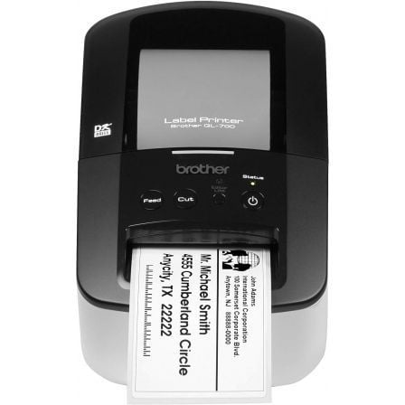 Impresora de Etiquetas Brother QL-700/ Térmica/ Ancho etiqueta 62mm/ USB/ Blanca y Negra Impresora de Etiquetas Brother QL-700/ Térmica/ Ancho etiqueta 62mm/ USB/ Blanca y Negra